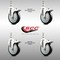 Service Caster 5 Inch 316SS Black Polyurethane Wheel Swivel 10mm Stem Caster Set Lock Brake SS316TSTTL20S514-PPUB-BLK-M1015-4 - alternate 4
